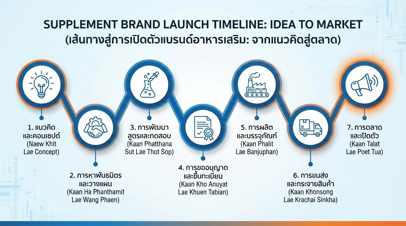 คำถามที่พบบ่อยเกี่ยวกับการใช้บริการโรงงานรับผลิตอาหารเสริม (เรื่องงบขั้นต่ำ, ระยะเวลาผลิต, อย., การตลาด และข้อกังวลยอดฮิต)